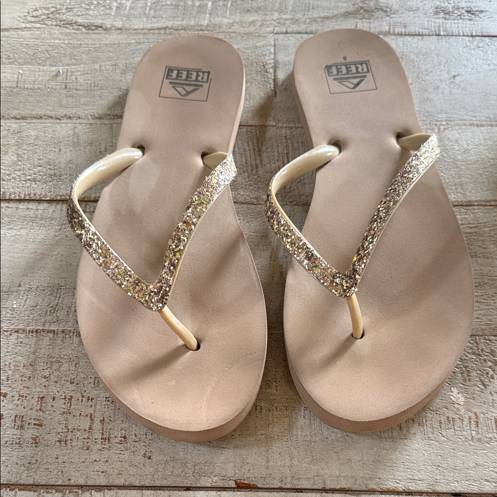 Reef Women's Sparkle Sandals - Gold and Tan